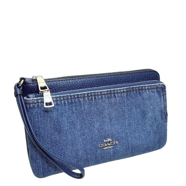 コーチ 財布 レディース COACH ポーチ デニム ダブル ジップ リストレット CAP24 SV/IN インディゴ Amazon | コーチ 財布 レディース ポーチ デニム ダブル ジップ リスト